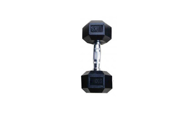 Hex rubber dumbbell TOORX 45kg