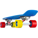 Plastic skateboard NIJDAM SAILOR STROLL N30BA03 Blue/Yellow/Red
