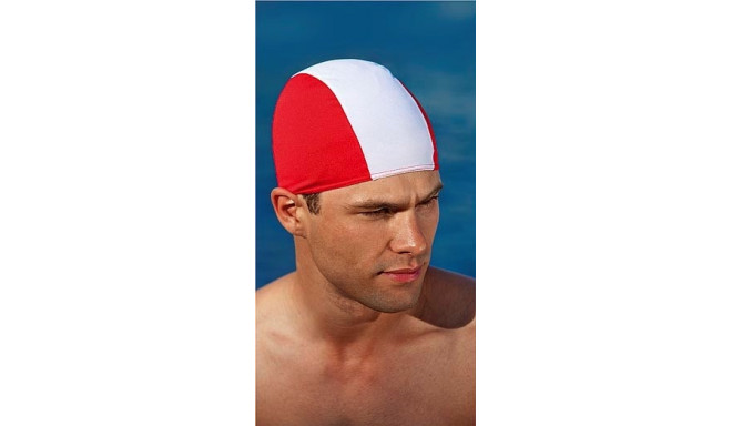 Fabric swimcap for men FASHY 3241 04 red/white