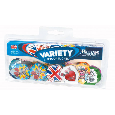 Darts flights HARROWS VARIETY PACK 10x3pcs