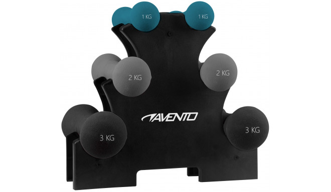 Dumbbell set AVENTO 42DH 2x1kg, 2x2kg, 2x3kg