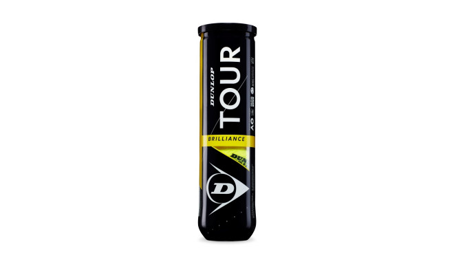 Tennis balls DUNLOP TOUR BRILLIANCE UpperMid 4-tube ITF