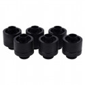 Alphacool Eiszapfen hose fitting 1/4" on 16/10mm, 6-pack black - 17234
