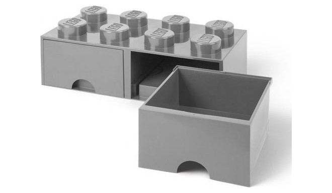 Room Copenhagen LEGO Brick Drawer 8 grey - RC40061740