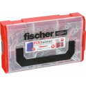 Fischer FIXtainer -DUOPOWER plus screw - dowel - light gray / red - 210 pieces