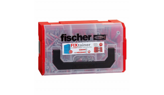 Fischer FIXtainer -DUOPOWER short / long - dowel - light gray / red - 210 pieces