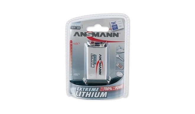 Ansmann 10-year battery smoke detector - 9V Lithium E-Block