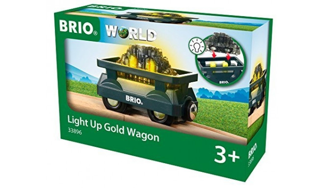 BRIO toy train Gold Wagon with Light (33896)