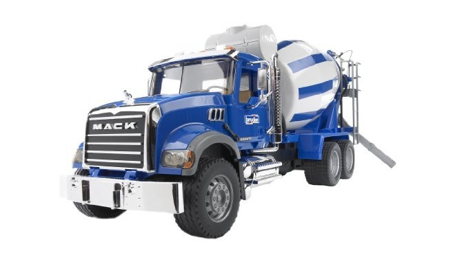 Bruder toy car Mack Granite concrete mixer truck (02814)