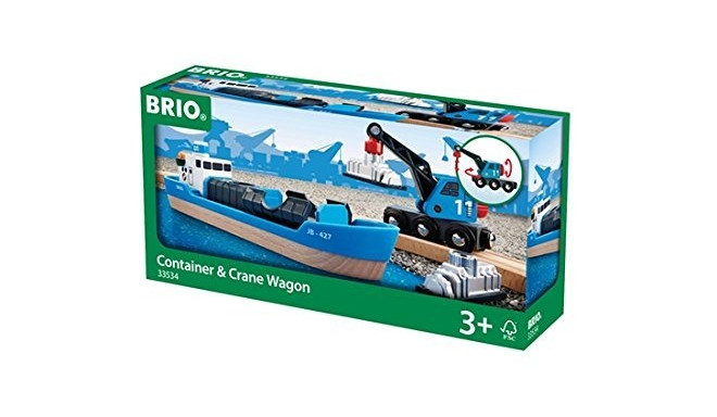 BRIO container ship with crane truck - 33534