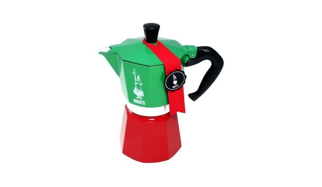 Bialetti Moka Express Tricolore, espresso machine (green / red, 6 cups)