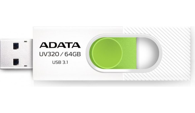 ADATA UV320 64GB, USB stick (white / green, USB-A 3.2 (5 Gbit / s))