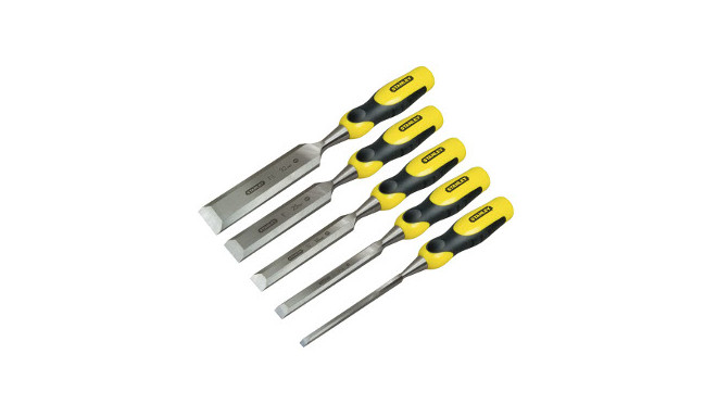 Stanley wood chisel set Dynagrip, 5 part (yellow / black)