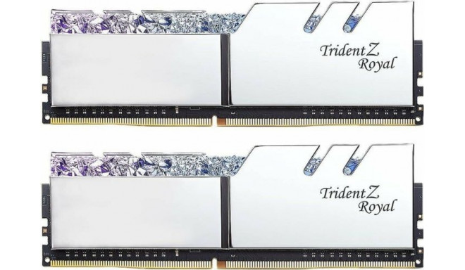 G.Skill RAM DDR4 16GB 3600 CL 16 Dual kit Trident Z Royal Silver (F4-3600C16D-16GTRSC)