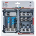 Bosch Impact Control screwdriver bit set w. Multipurpose drill bits, 1/4 ", 35 pieces, drill bit & b