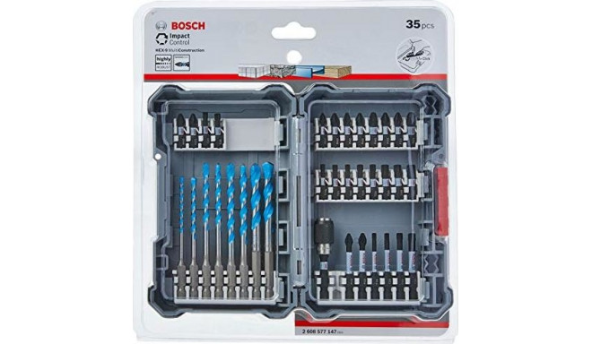 Bosch Impact Control screwdriver bit set w. Multipurpose drill bits, 1/4 ", 35 pieces, drill bit & b