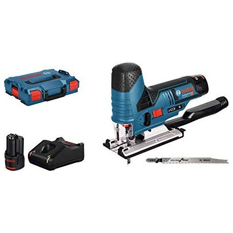 Bosch cordless jigsaw GST 12V-70 Professional, 12 volts (blue / black, L-BOXX, 2x Li-ion batteries 3