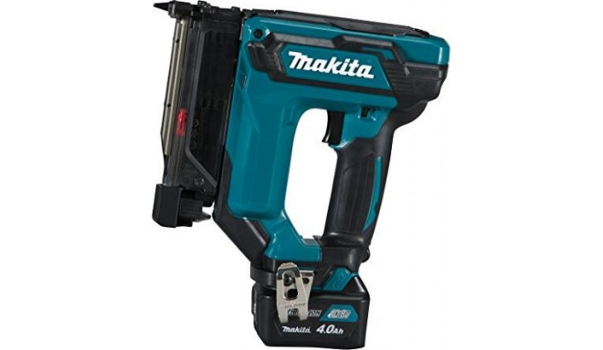 Makita cordless pin tacker PT354DSMJ, 10.8Volt, electric tacker (blue / black, MAKPAC size 2, 2x Li-