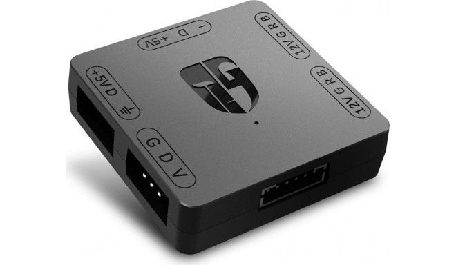Deepcool RGB Convertor, Hub (black, 5V to 12V RGB Transfer Hub)