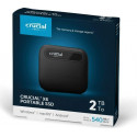 Crucial X6 Portable SSD 2 TB, External SSD (black, USB-C 3.2 (10 Gbit / s))