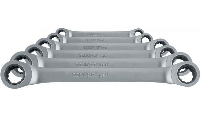 Gedore Red double ring ratchet wrench set 6 pieces - SW8-19mm 3300898