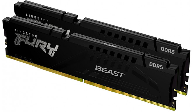 Kingston DDR5 - 32GB -5200 - CL - 40 - Dual Kit, memory (black, KF552C40BBK2-32)