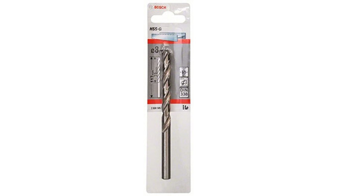 Bosch metal drill HSS-G, DIN 338, O 8mm (working length 75mm)