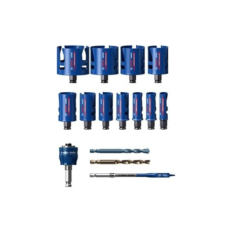 Bosch Expert hole saw set 'Construction Material', O 20-76mm, 15 pieces (with Power Change Plus adap