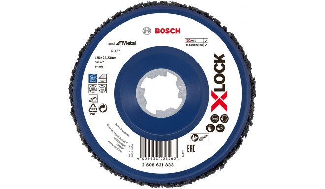 Bosch X-LOCK coarse cleaning disc, N377 metal, 125mm, grinding disc (black)