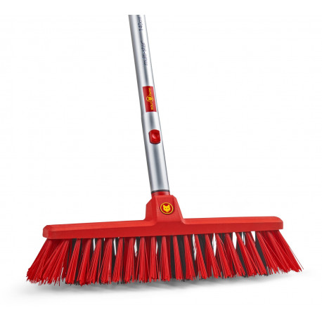 WOLF-Garten multi-star street broom SB 400 M + ash wood handle ZM 140 set (red/wood, 37cm)
