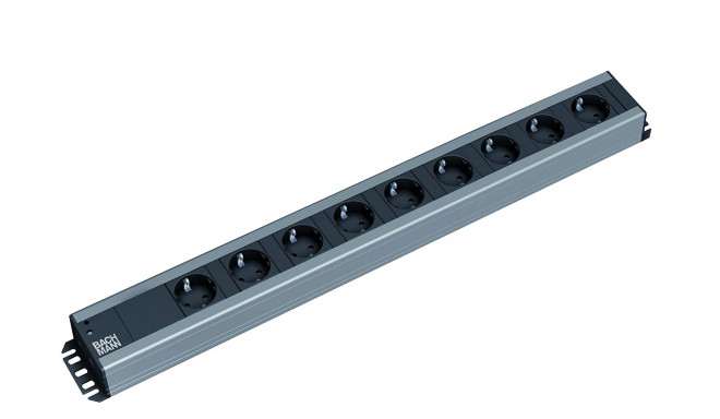 Bachmann 90 craftsman strip, 9-way socket strip (black/grey, 2 meters)