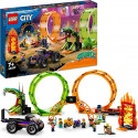 LEGO 60339 City Stuntz Stunt Show Double Loop Set, Construction Toy (Incl. Ramp, Monster Truck, 2x M