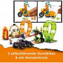 LEGO 60339 City Stuntz Stunt Show Double Loop Set, Construction Toy (Incl. Ramp, Monster Truck, 2x M