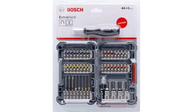 Bosch Pick & Click bit set ExtraHard + handle, 45 pieces