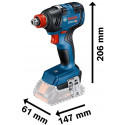 Bosch Cordless impact wrench GDX 18V-200 Professional solo, 18V (blue/black, without battery and cha