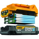 DeWALT POWERSTACK battery combo pack DCK2062E2T, 18 volts, with impact wrench, impact drill (yellow/