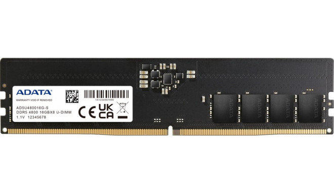 ADATA DDR5 32GB - 4800 - CL - 40 - Single-Kit - DIMM - Premier - AD5U480032G-S - AD5U480032G-S - bla