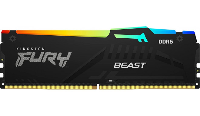 Kingston RAM DDR5 16GB 5600 CL 40 Single KF556C40BBA-16 Fury Beast RGB