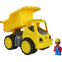 BIG Power-Worker tipper + figure, toy vehicle (yellow/grey)