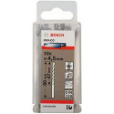 Bosch metal twist drill HSS-Co, DIN 338, 4.5mm (10 pieces, working length 47mm)