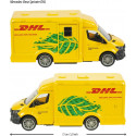 Majorette Mercedes-Benz Sprinter DHL, toy vehicle (yellow, with light and sound)