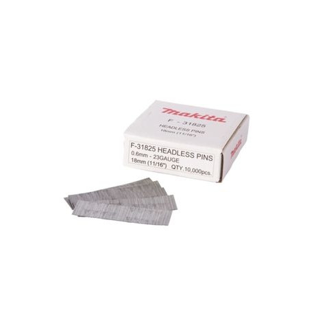 Makita pins F-31825, for pintacker, 0.6 x 18mm, nail (10,000 pieces)