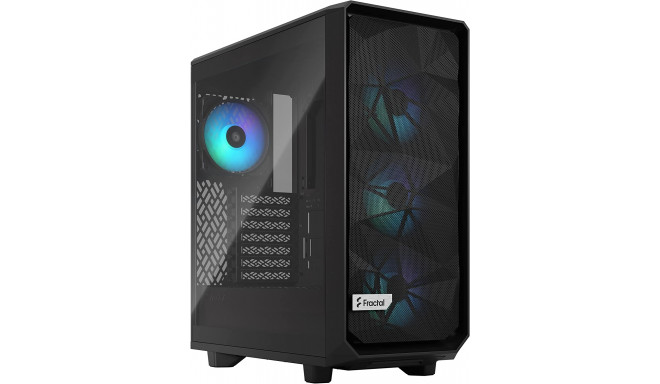 Fractal Design Meshify 2 Compact RGB Black TG Light Tint, tower case (black, tempered glass)