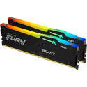 Kingston FURY DIMM 32 GB DDR5-5200 Kit, memory (black, KF552C36BBEAK2-32, Fury Beast RGB, XMP, EXPO,