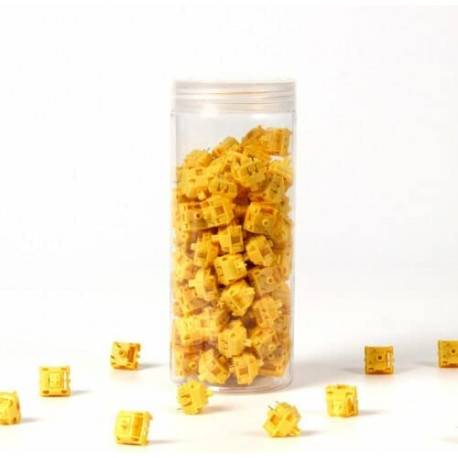 Keychron Gateron Cap V2 Golden-Yellow Switch Set, Key Switches (Yellow, Pack of 110)