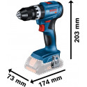 Bosch Cordless Impact Drill GSB 18V-45 Professional solo, 18V (blue/black, without battery and charg