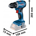 Bosch Cordless Drill GSR 18V-45 Professional, 18V (blue/black, 2x Li-Ion battery 2.0Ah, in L-BOXX)