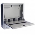 TechlyPro Wall mount security cabinet for notebook, with shelf and lock