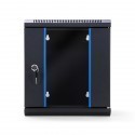 START.LAN rack wall-mount cabinet 10'' 6U 312x300mm black (glass front door)