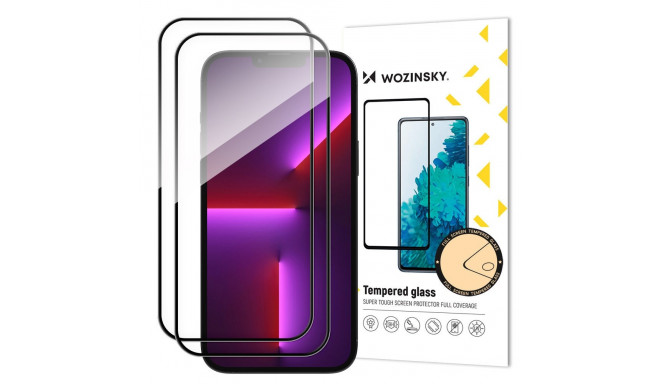 2 ks Celoobrazovkové tvrzené sklo s rámečkem Pouzdro Friendly Wozinsky Full Glue iPhone 15 Pro Max -